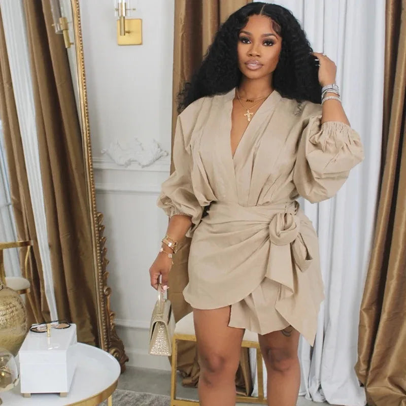 Executive Elegance Wrap Dress