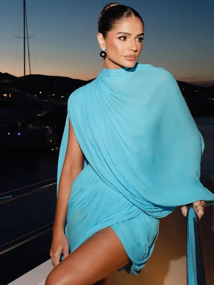 Azure Breeze Draped Set