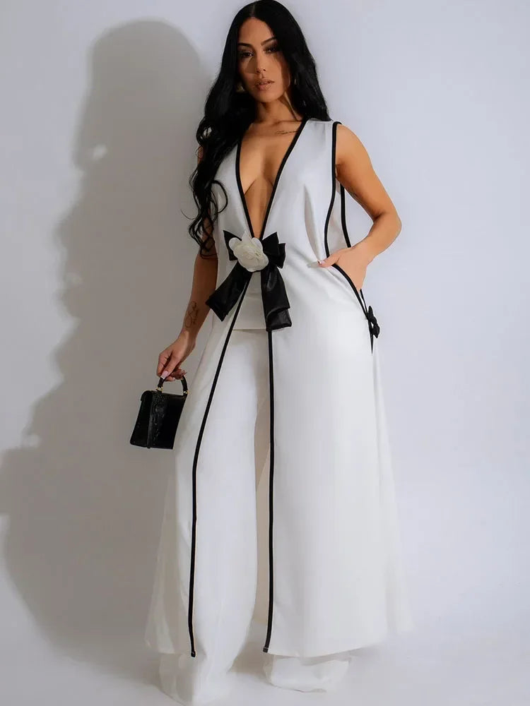 The Executive Bow-Tie Pant Set