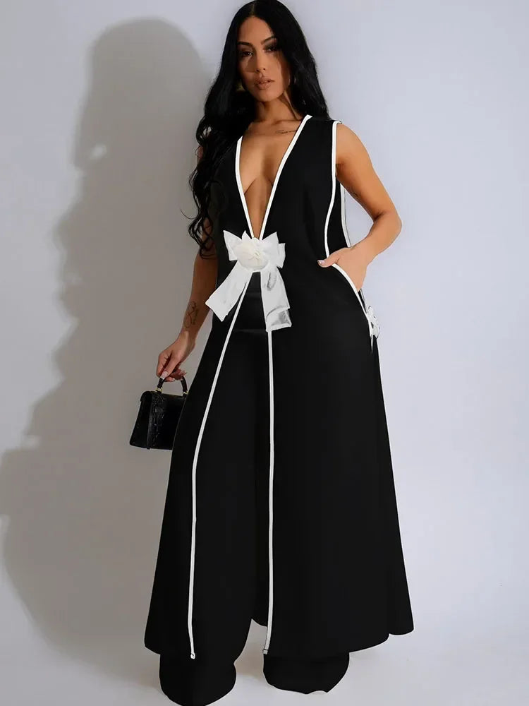 The Executive Bow-Tie Pant Set