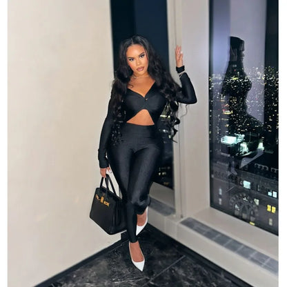 Seductive Silhouette Rhinestone Jumpsuit