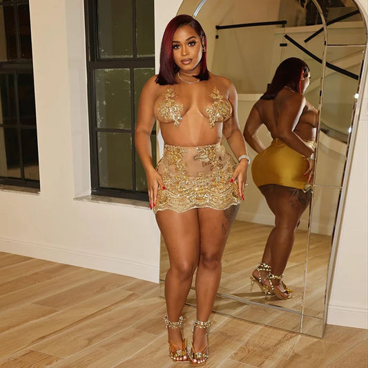 The Golden Hour Mini Dress