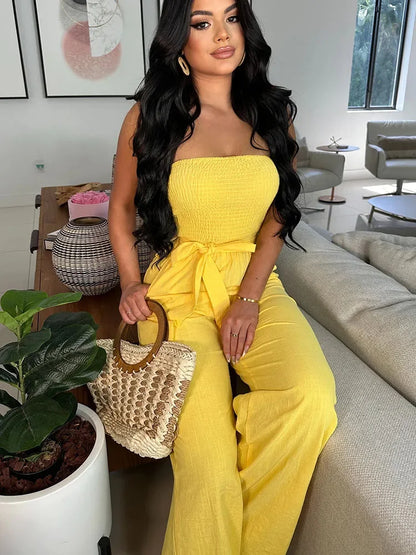 Power Statement Strapless Jumpsuit