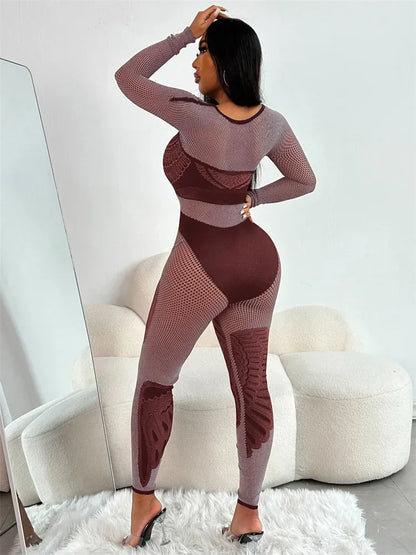 Seductive Silhouette Rhinestone Jumpsuit