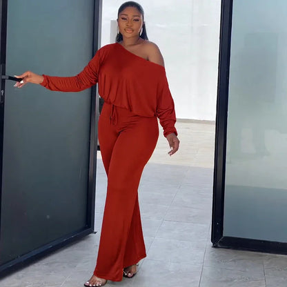 Effortless Authority Off-Shoulder Jumpsuit