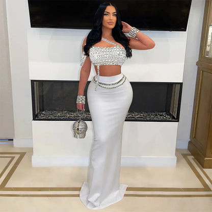 Diamond Radiance Rhinestone Two-Piece Set
