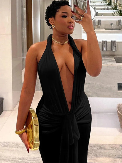 Golden Hour Draped Maxi Dress