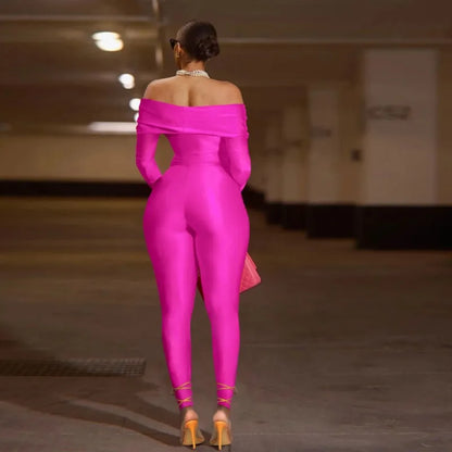 Seductive Silhouette Rhinestone Jumpsuit