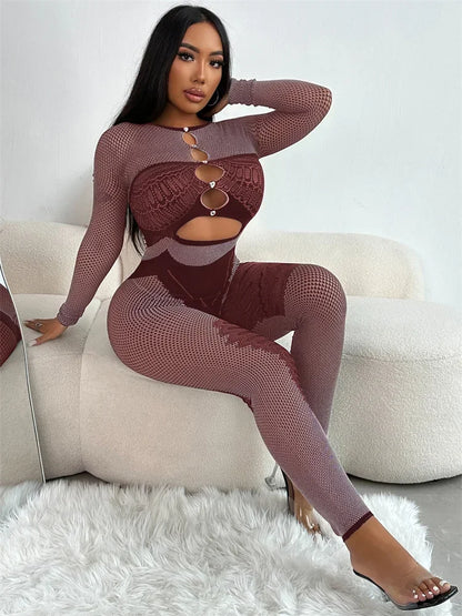 Seductive Silhouette Rhinestone Jumpsuit