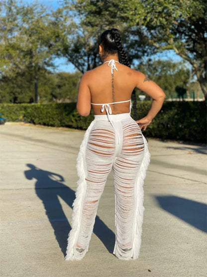 Seductive Crochet Two-Piece Set