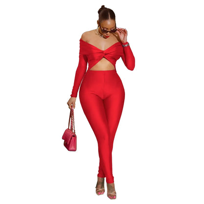 Seductive Silhouette Rhinestone Jumpsuit