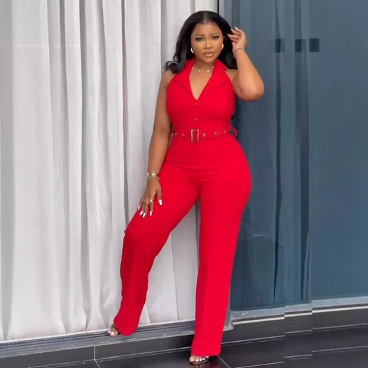 The Power Move Halter Jumpsuit