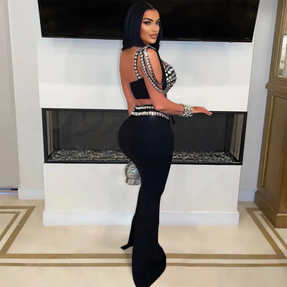 Diamond Radiance Rhinestone Two-Piece Set