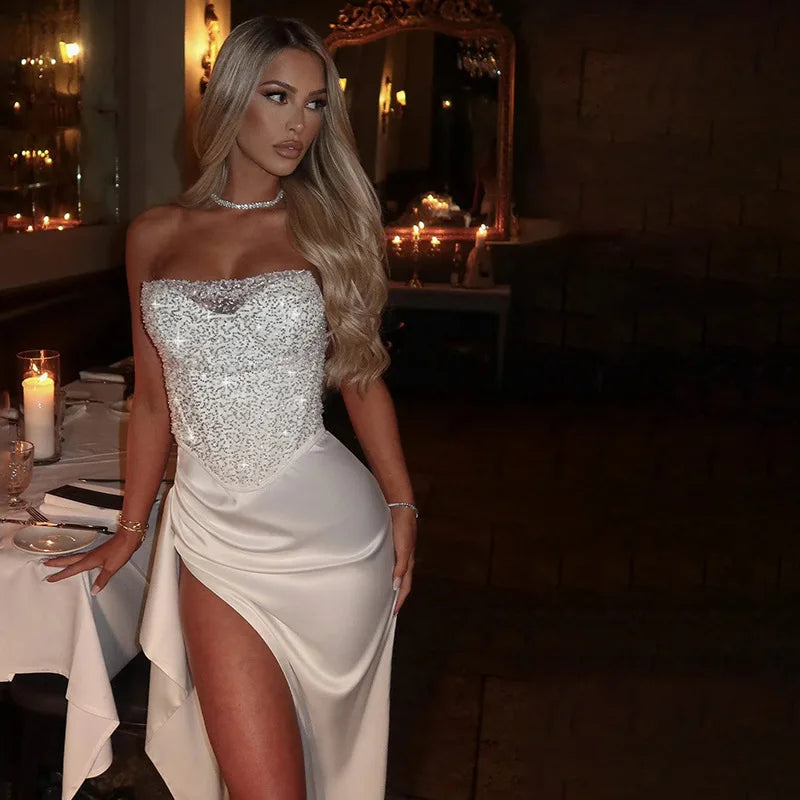 Lustrous Elegance Sequin Two-Piece Set