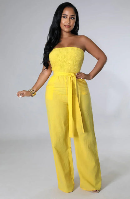 Power Statement Strapless Jumpsuit