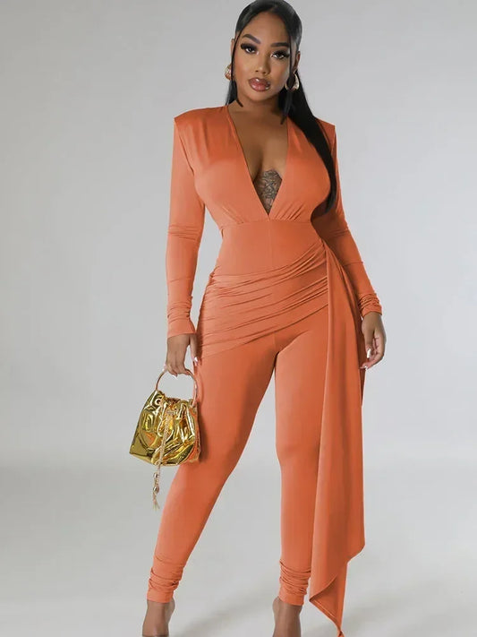 Power Play V-Neck Jumpsuit