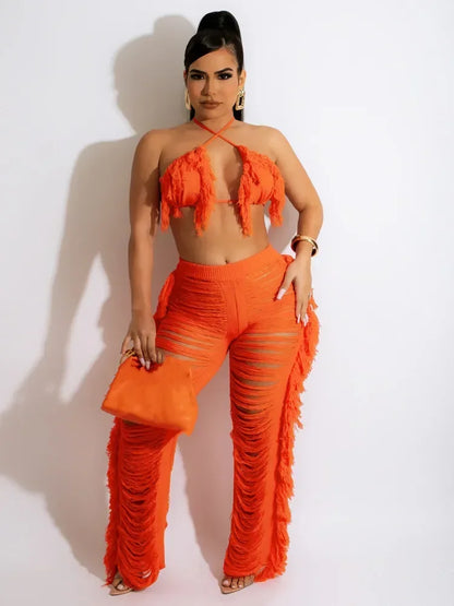 Seductive Crochet Two-Piece Set