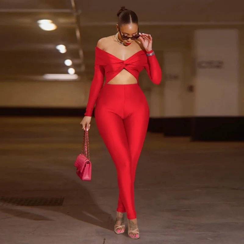 Seductive Silhouette Rhinestone Jumpsuit