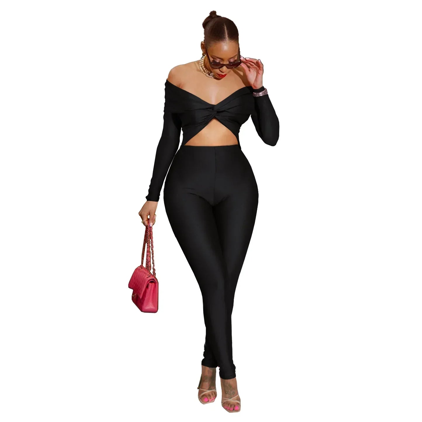 Seductive Silhouette Rhinestone Jumpsuit