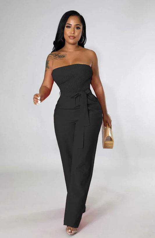 Power Statement Strapless Jumpsuit