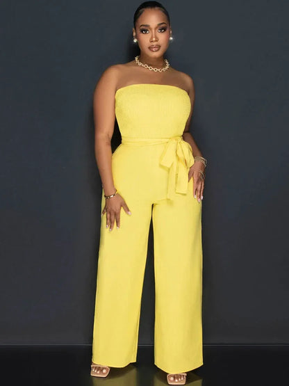 Power Statement Strapless Jumpsuit