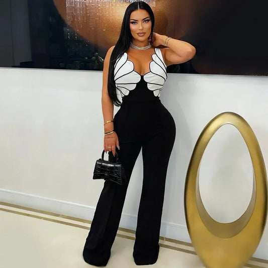 Scarlet Seduction Wide-Leg Jumpsuit