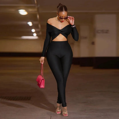 Seductive Silhouette Rhinestone Jumpsuit