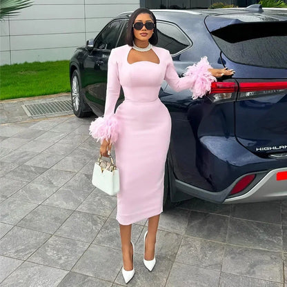 The Blush Affair Midi Dress