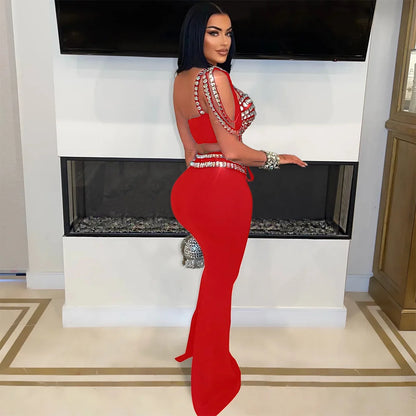 Diamond Radiance Rhinestone Two-Piece Set