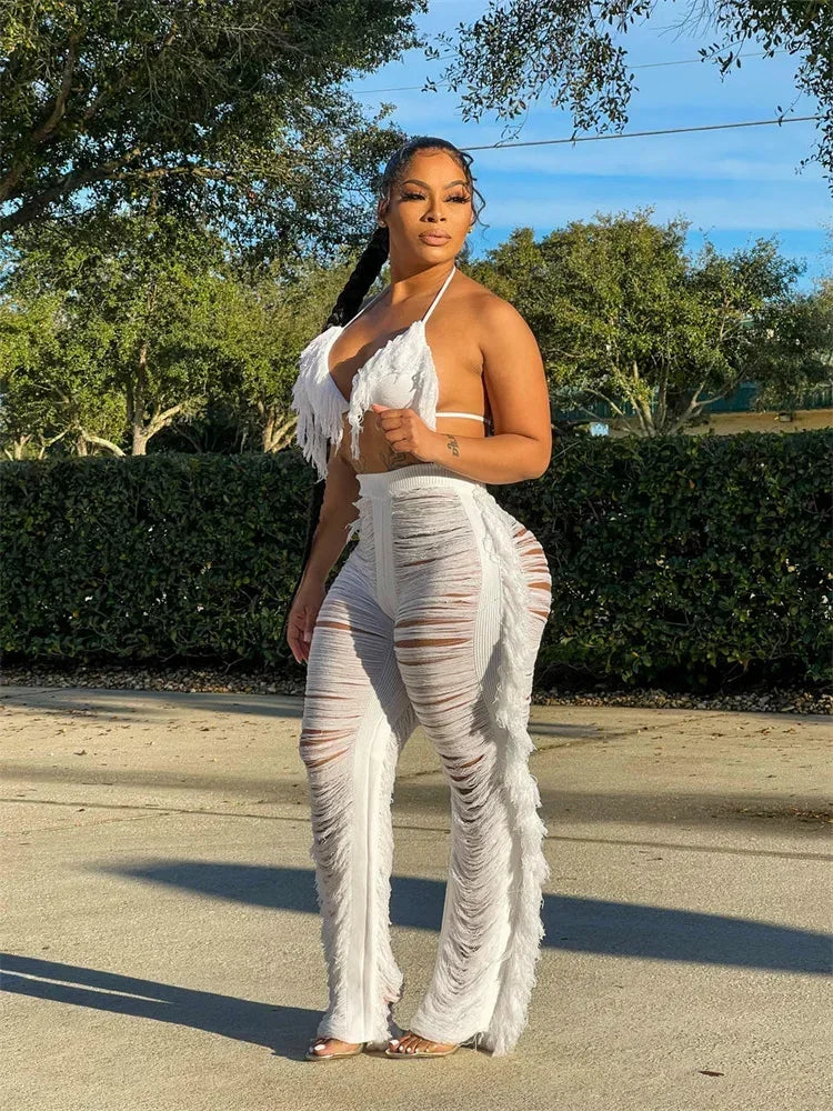 Seductive Crochet Two-Piece Set