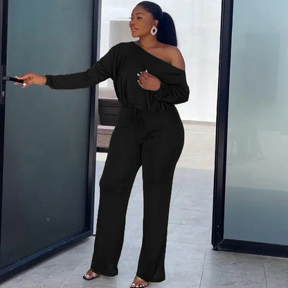 Effortless Authority Off-Shoulder Jumpsuit