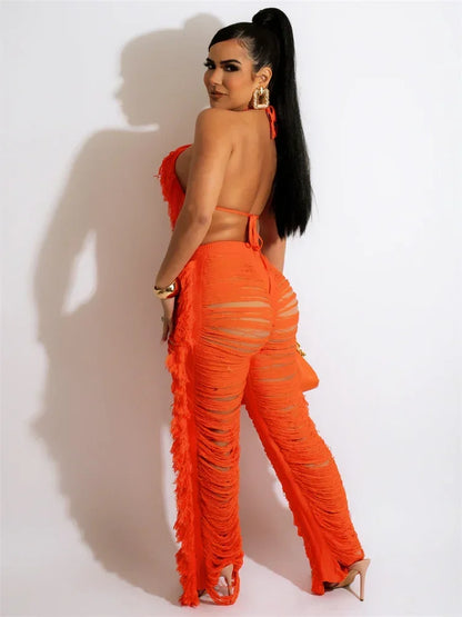 Seductive Crochet Two-Piece Set