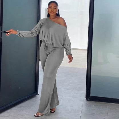 Effortless Authority Off-Shoulder Jumpsuit