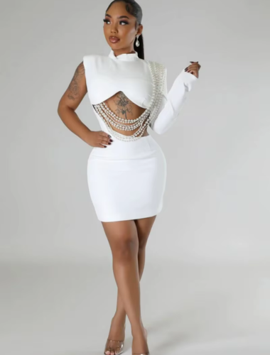 Pearl Prestige Cut-Out Mini Dress
